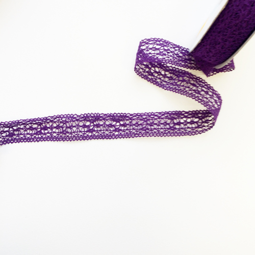 Кружево вязаное Gamma 25 мм, цвет фиолетовый