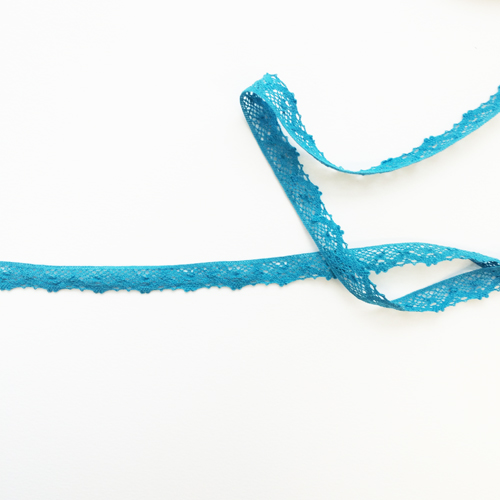 Кружево вязаное Gamma 12 мм, цвет морской волны