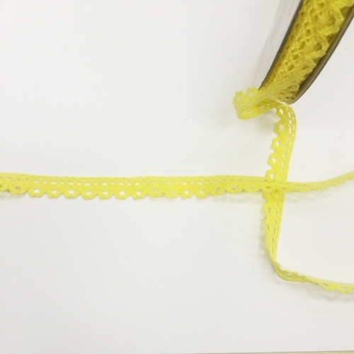 Кружево вязаное Gamma 12 мм, цвет жёлтый