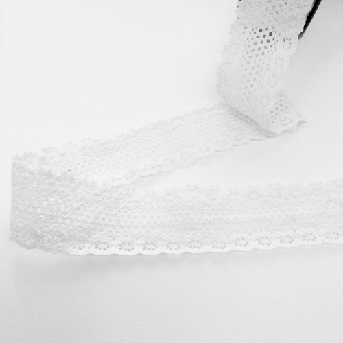 Кружево вязаное Gamma 45 мм, цвет белый