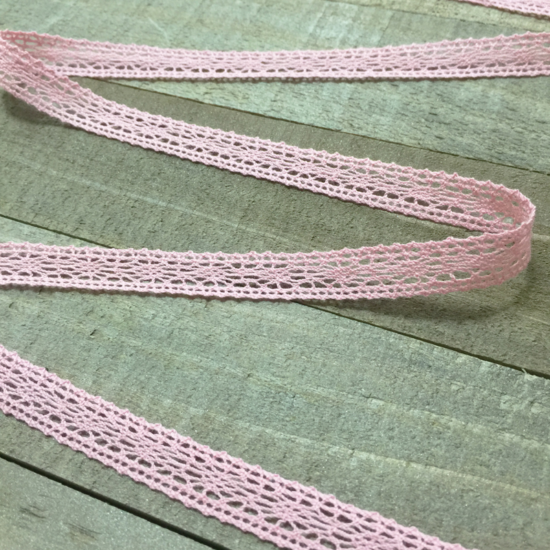 Кружево вязаное Gamma 13 мм, цвет розовый