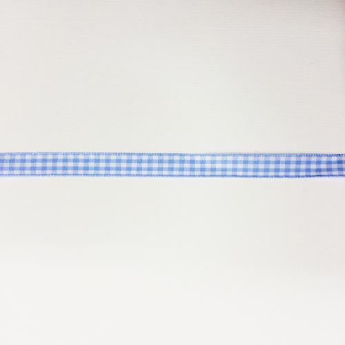 Лента Gamma 10 мм "Клетка", цвет бело-голубой