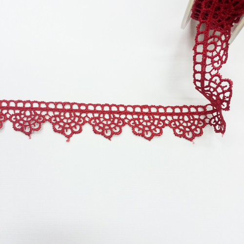 Гипюр Gamma 2,5 см, цвет красный