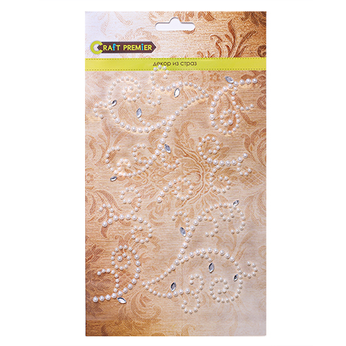 Завитки из половинок бусин CraftPremier, белый