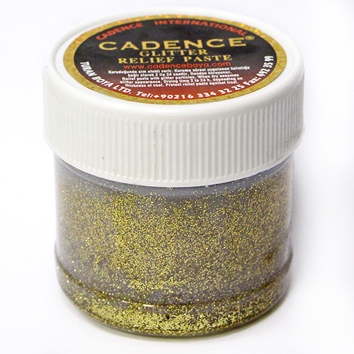 Рельефная паста Cadence с блёстками, золото