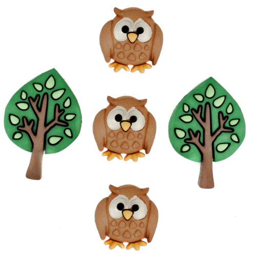 Набор пуговичек Dress it up "Ночные совы"