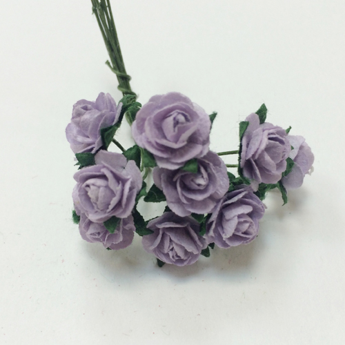 Букет мини-розочек открытых. Цвет светло-сиреневый.