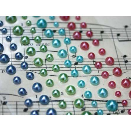 Набор самоклеющихся полубусин Scrapberrys" , яркие