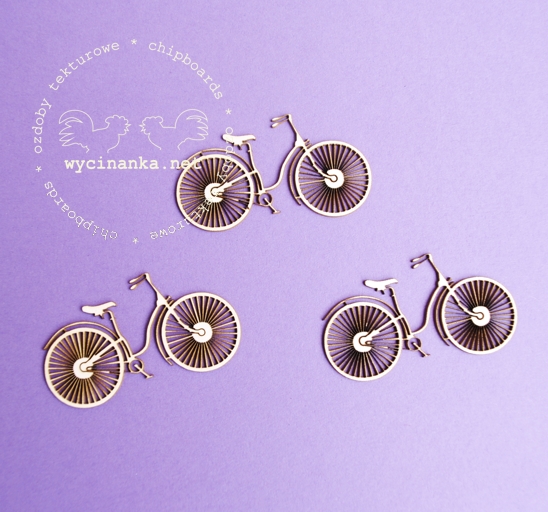 Вырубные элементы из чипборда "Велосипедики"