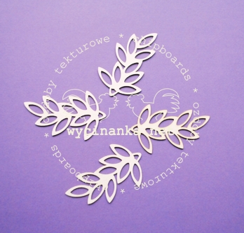 Вырубные элементы из чипборда "Ажурные листики", (44)