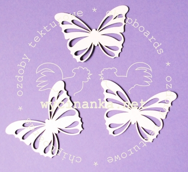 Вырубные элементы из чипборда "Ажурные бабочки", (17)