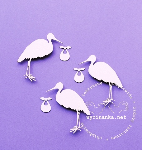 Вырубные элементы из чипборда "Аисты", (52)