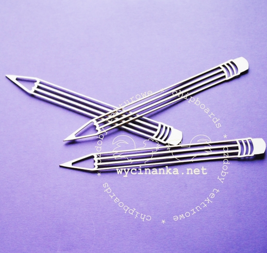 Вырубные элементы из чипборда "Бордюры", Карандаши (59)