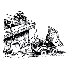 Штамп "Песочница с игрушками"