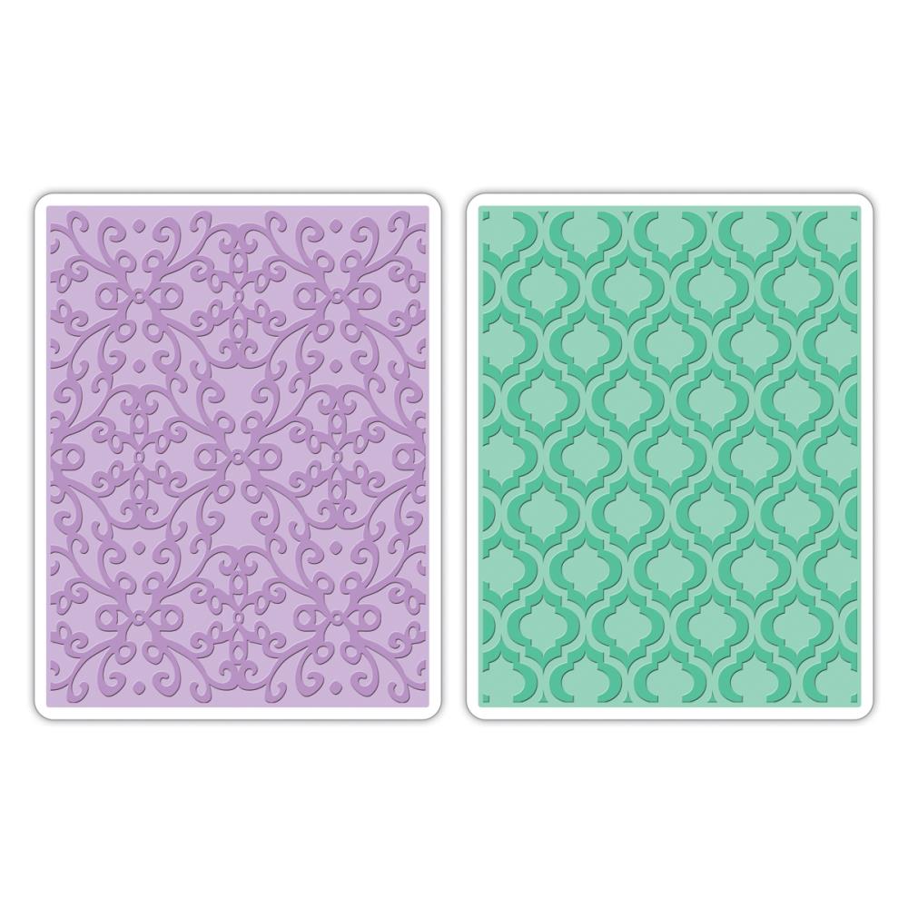 Набор папок для тиснения Sizzix Textured Impressions "Trellis & Swirls"