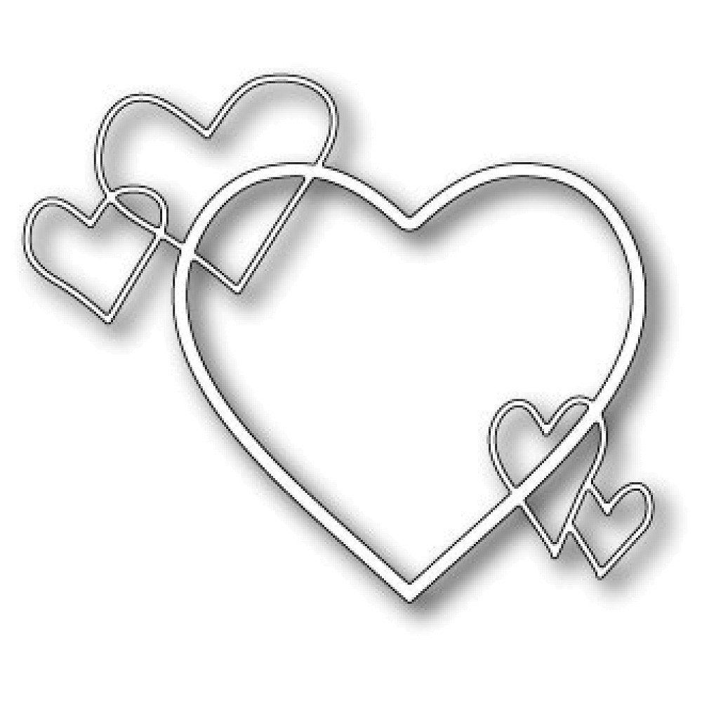 Нож для вырубки Memory Box "Ансабль из сердечек" (MB156)