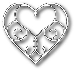 Нож для вырубки Memory Box "Сердечко Silverdale" (MB160)