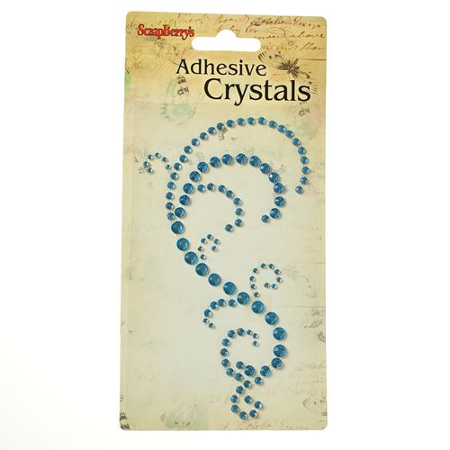 Аппликация самоклеющаяся из страз Scrapberrys ГОЛУБОЙ ЗАВИТОК