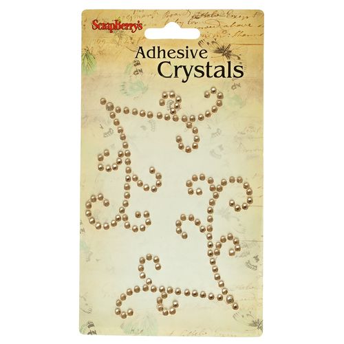 Аппликация самоклеющаяся из страз Scrapberrys ЖЕЛТЫЕ ВЕТОЧКИ