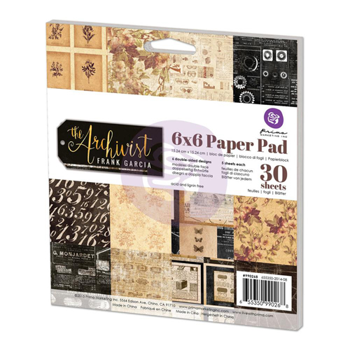 Набор бумаги 15 х 15 см Prima "The Archivist"