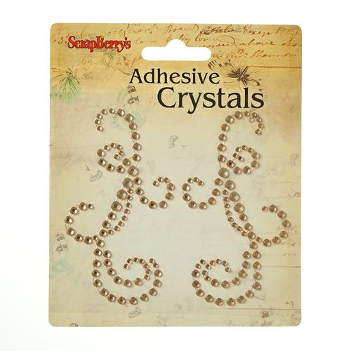 Аппликация самоклеющаяся из страз Scrapberrys МОТИВ ЗОЛОТИСТЫЙ