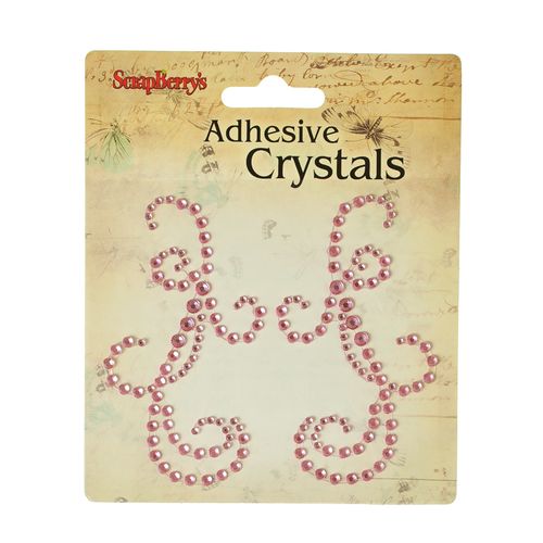 Аппликация самоклеющаяся из страз Scrapberrys МОТИВ РОЗОВЫЙ