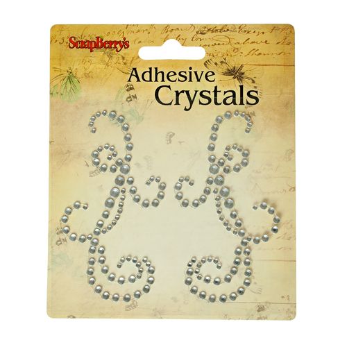 Аппликация самоклеющаяся из страз Scrapberrys МОТИВ СЕРЕБРИСТЫЙ