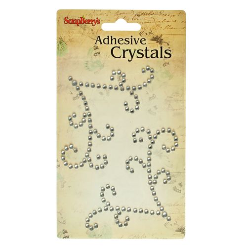 Аппликация самоклеющаяся из страз Scrapberrys СЕРЕБРИСТЫЕ ВЕТОЧКИ