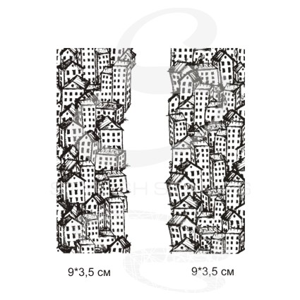 Штамп Stylish Stamps "Дудлинг дома 2 бордюра"