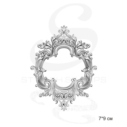 Штамп Stylish Stamps "Винтажная рамка овальная № 03"