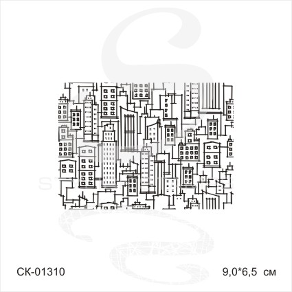 Штамп Stylish Stamps "бесшовный мегаполис"