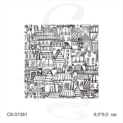 Штамп Stylish Stamps "Домики сказочные"