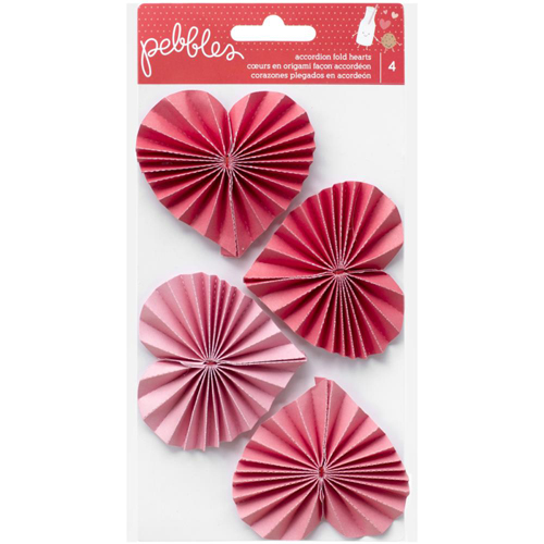 Украшения из бумаги Pebbles "We Go Together", сердечки