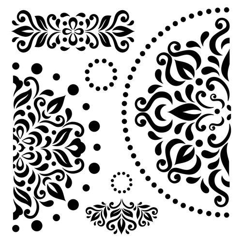 Трафарет 15 х 15 см Scrapberrys "Узор -салфетка"