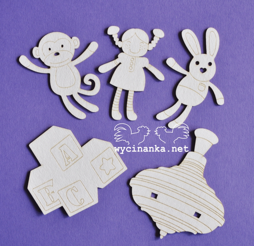 Вырубные элементы из чипборда "Маленькая дорогуша", игрушки (325)