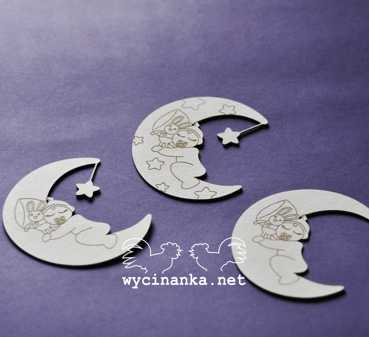 Вырубные элементы из чипборда "Cладкий малыш" колыбельная (328)