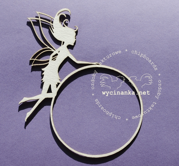 Вырубные элементы из чипборда "Рамка с феечкой",(355)