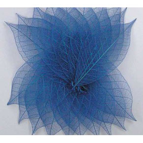 Скелетированные листочки 20 шт. Цвет голубой
