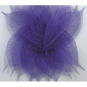 Скелетированные листочки 20 шт. Цвет фиолетовый.