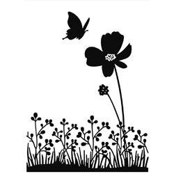 Папка для тиснения Darice "Бабочка на цветке"