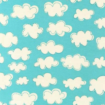 Ткань фланелевая лоскутная 60 х 107 см "Daydream girl", облачка