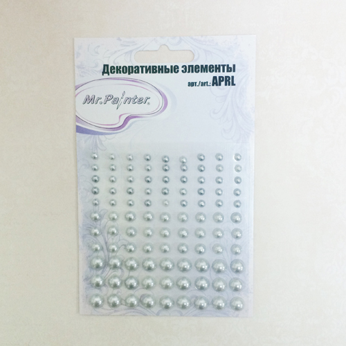 Половинки бусин MrPainter, цвет под серебро