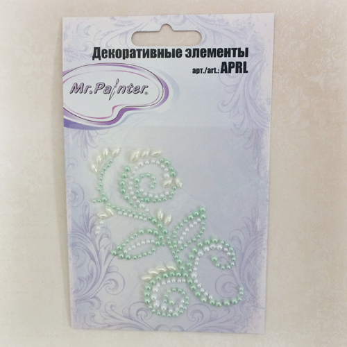 Завиток из полубусин MrPainter "Иней"