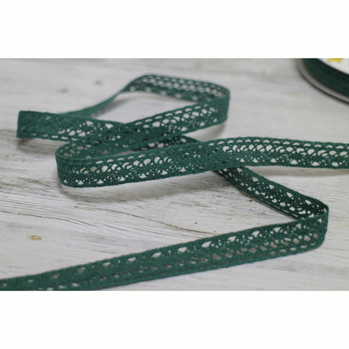 Кружево вязаное Gamma 12 мм, цвет зелёный