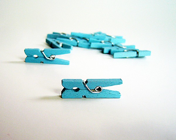 Мини-прищепка 2,5 см, цвет голубой (303)