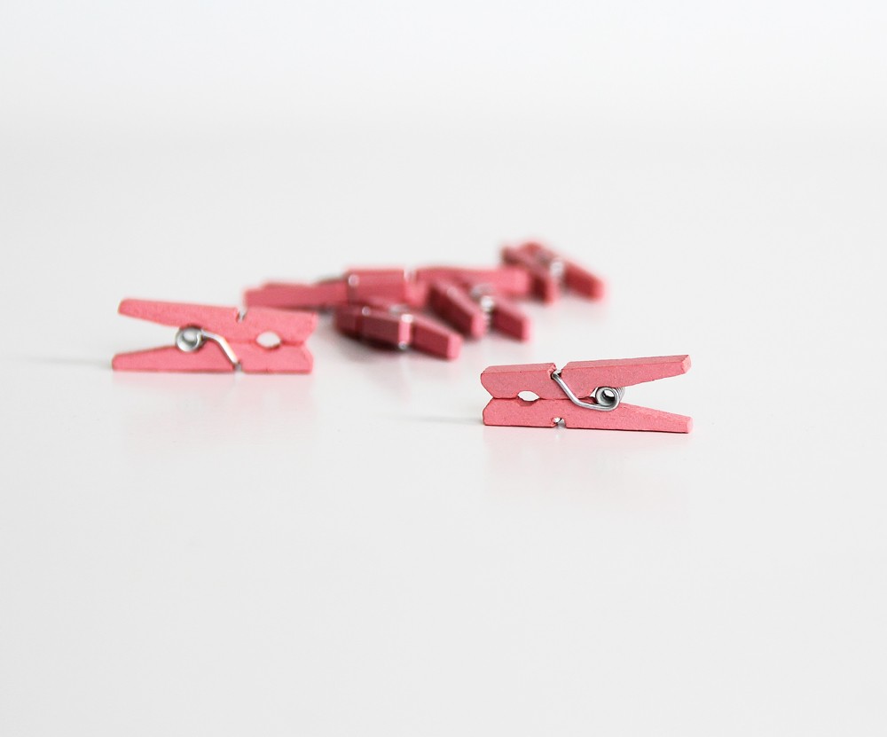 Мини-прищепка 2,5 см, цвет розовый
