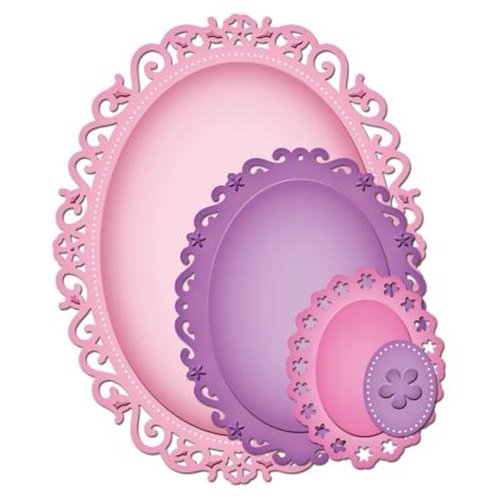 Набор ножей для вырубки Spellbinders "Floral Ovals"