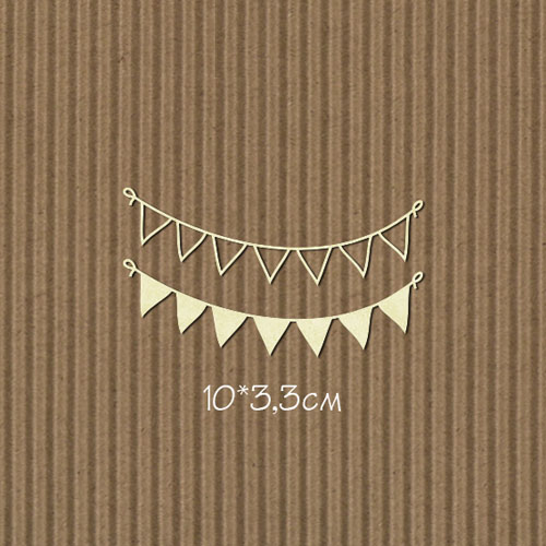 Чипборд "Гирлянда треугольники 2шт"