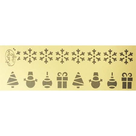 Трафарет Katrin 14 х 5 см "Бордюр новогодний"
