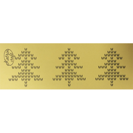 Трафарет Katrin 14 х 5 см "Бордюр вязаный Елки"